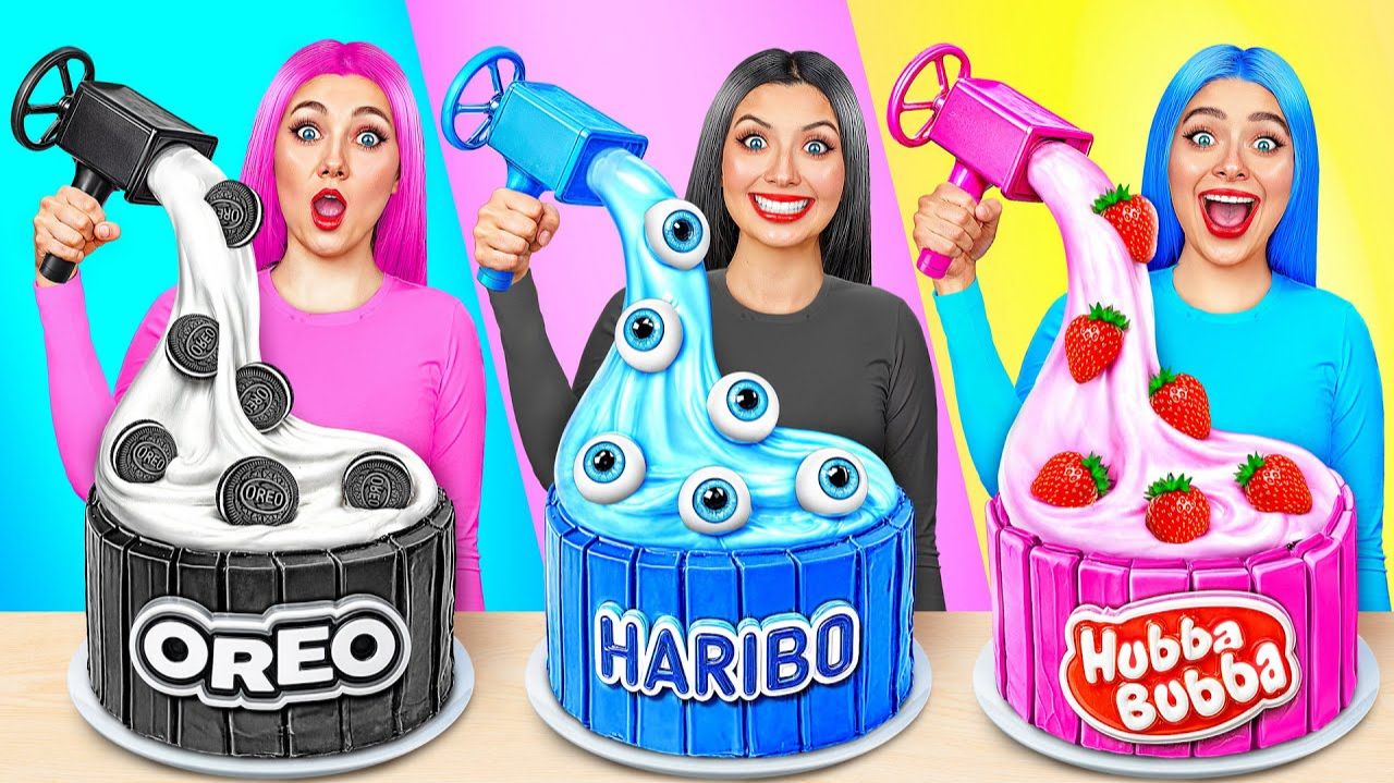 24 Часа Едим Еду Одного Цвета Челлендж  Смешные Ситуации с Едой от Bubba DO Challenge