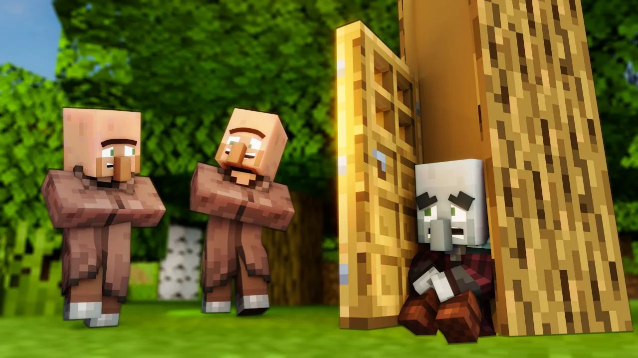 Беглец: зомби ищет спасения от жителей Майнкрафт