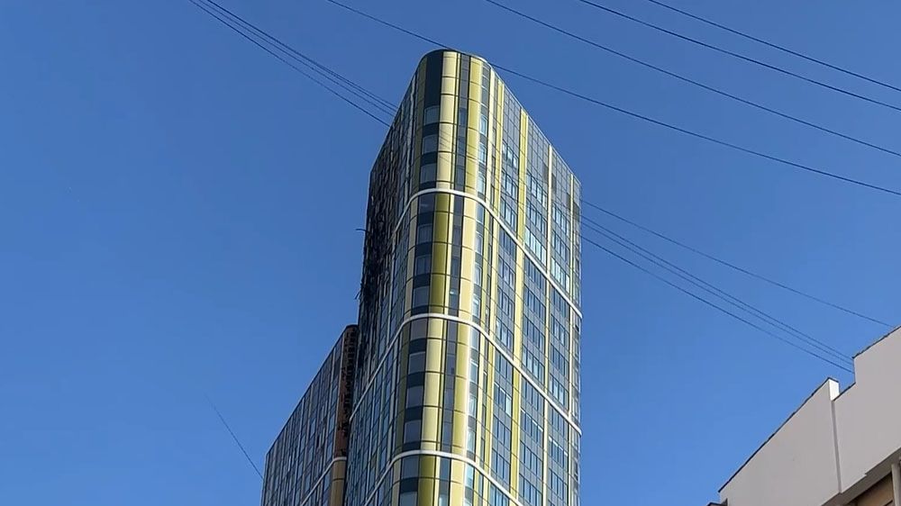 Последствия атаки БПЛА в Екатеринбурге