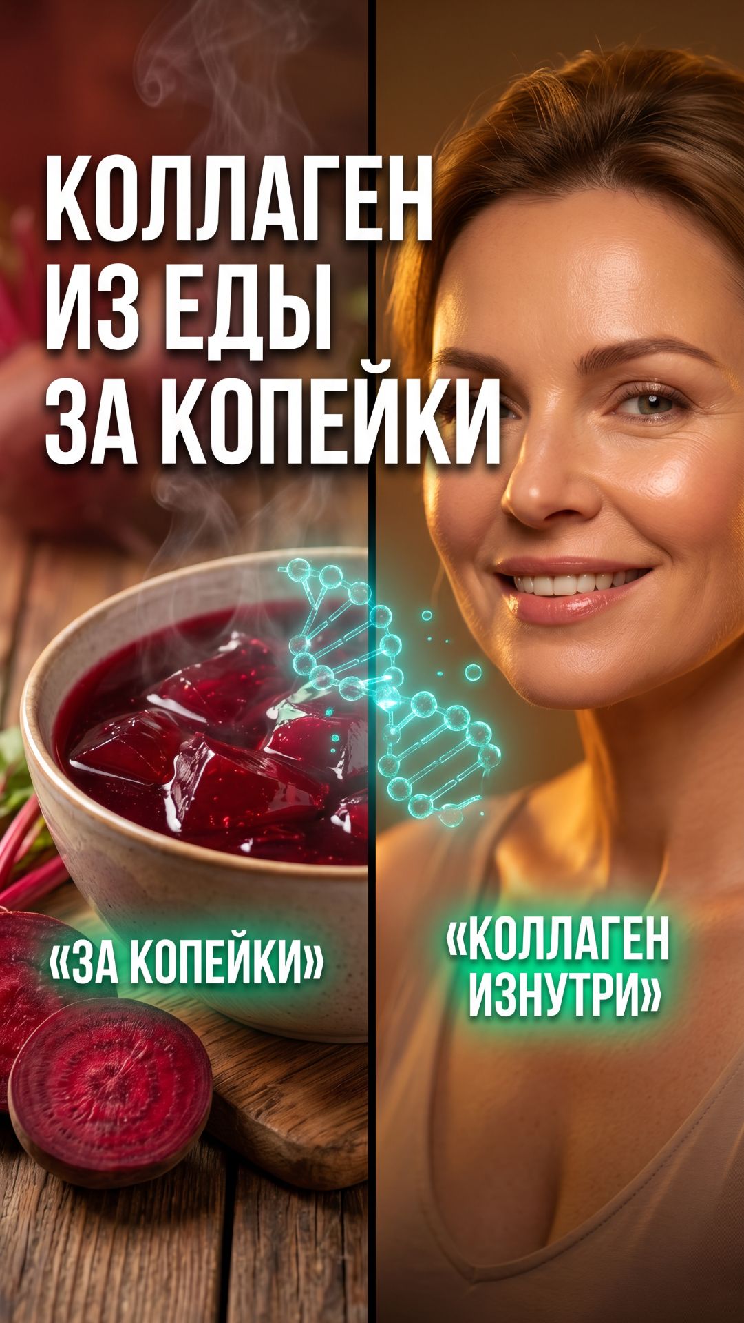 Никто не говорит что коллаген для кожи можно получить из еды за копейки 