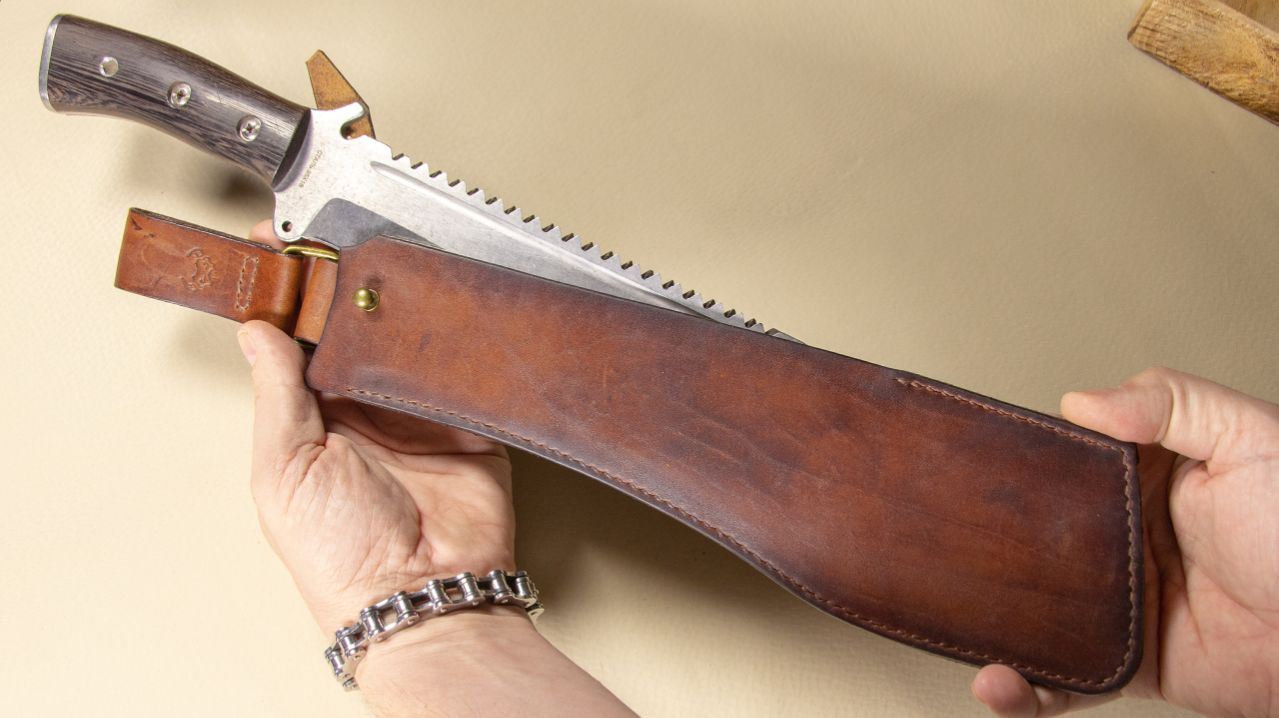 ПОДРОБНО! Создание кожных ножен для тесакамачете