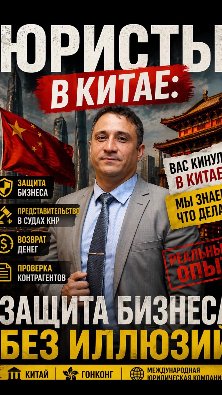 ЮРИСТЫ В КИТАЕ. Защита бизнеса без иллюзии