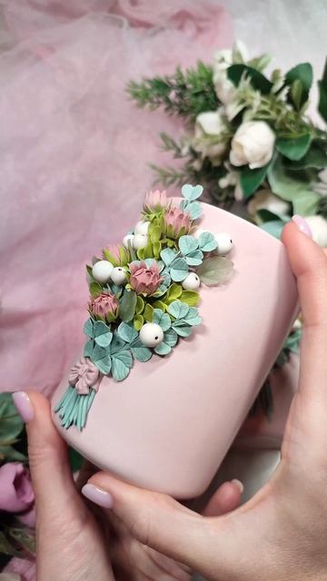 Кружки с декором цветы