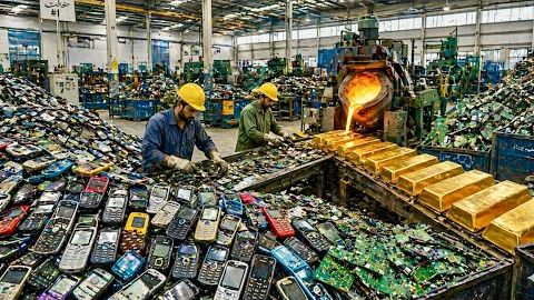 Как из старых мобильных телефонов делают чистое 24-каратное золото!   Процесс извлечения золота.