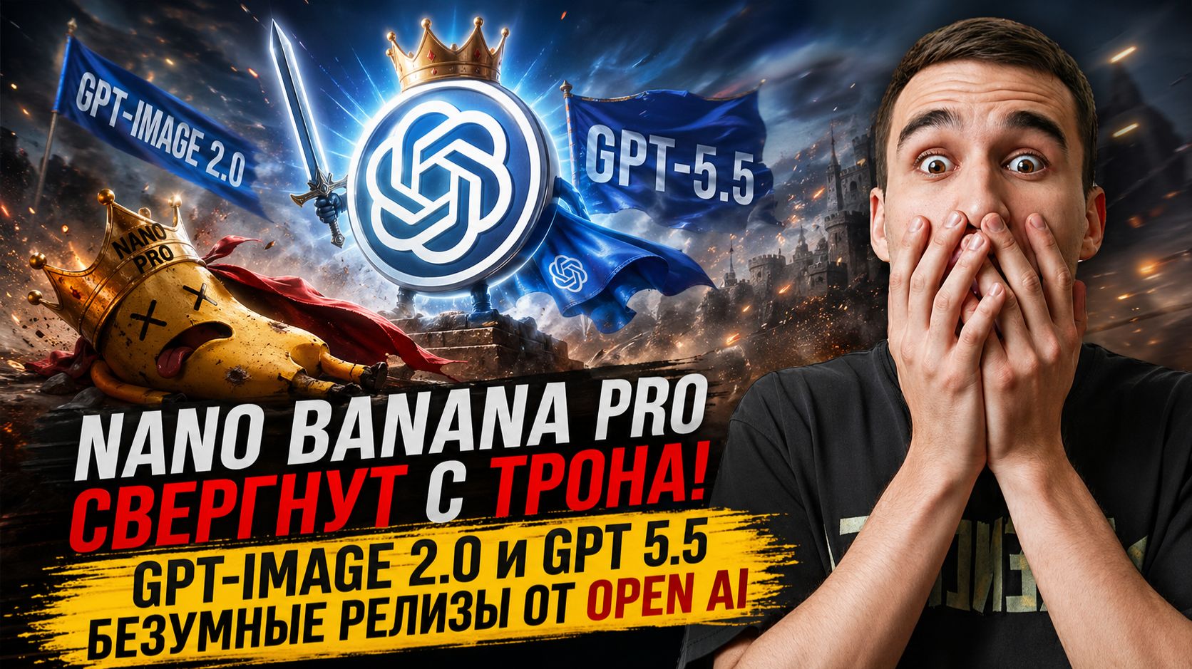 Nano Banana Pro СВЕРГНУТ с трона! GPT-Image 2.0 и GPT 5.5 БЕЗУМНЫЕ релизы от Open AI