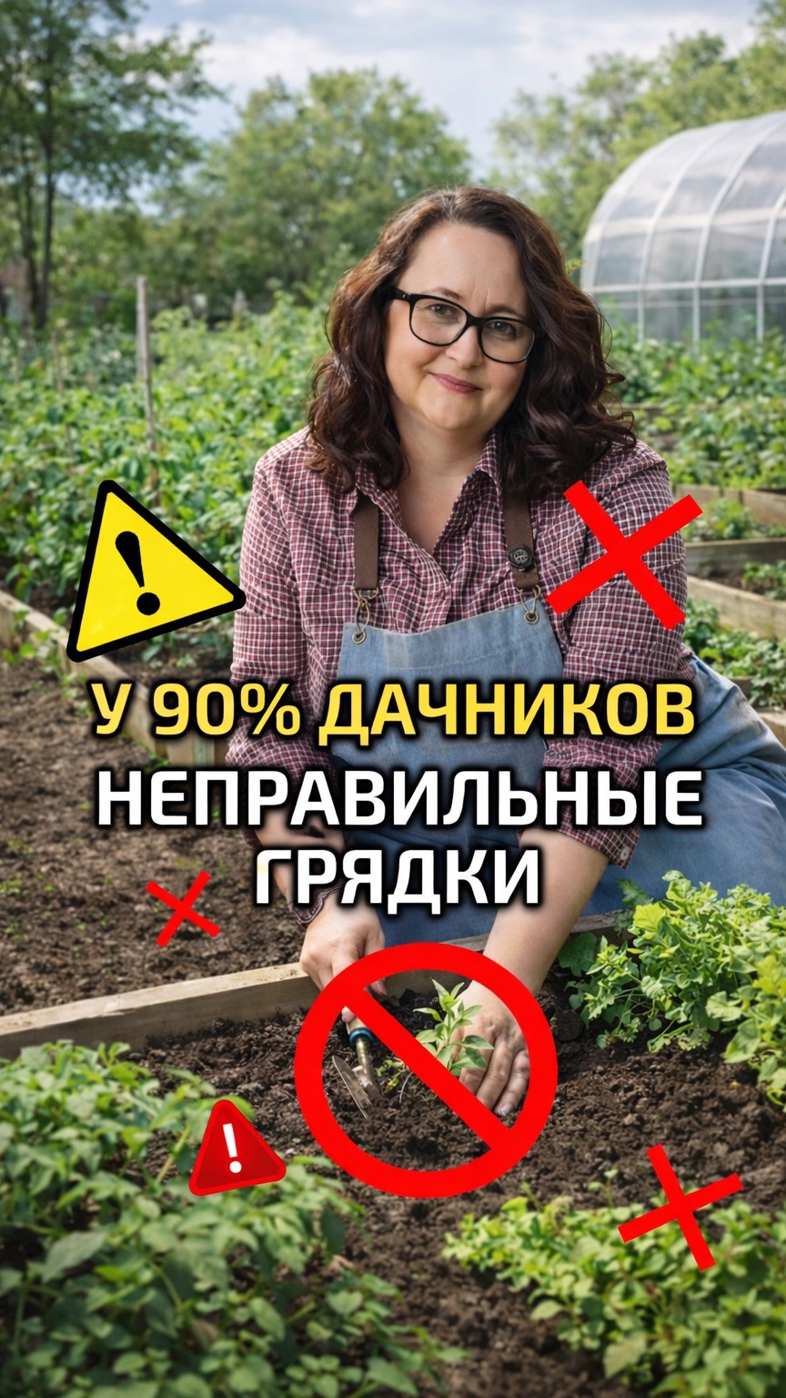 У 90 грядок неправильные грядки