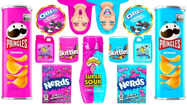 Розовая Еда Vs Голубая Еда Челлендж  Потрясающие Кухонные Хитрости