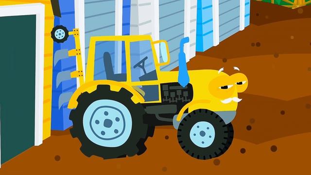 Синий Красный Жёлтый  Учим цвета с Трактором и Котёнком