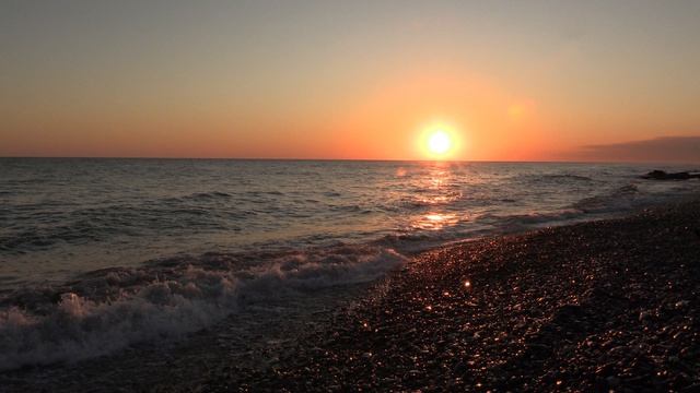 Закат в Сочи над Чёрным морем