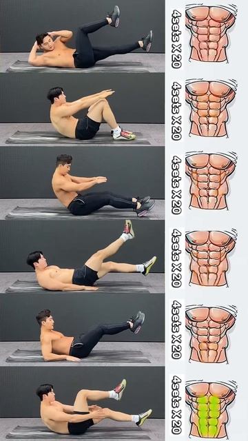 누워서 부위별 복근 만들기 뱃살운동 복근운동 오운완