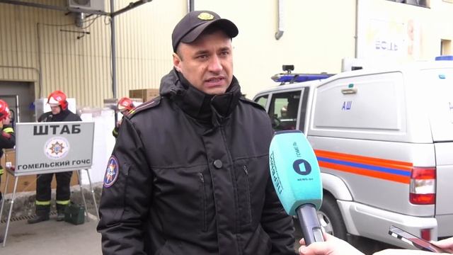 В Гомеле в ТЦ Мандарин Плаза работники МЧС провели тактико-специальные учения подразделений