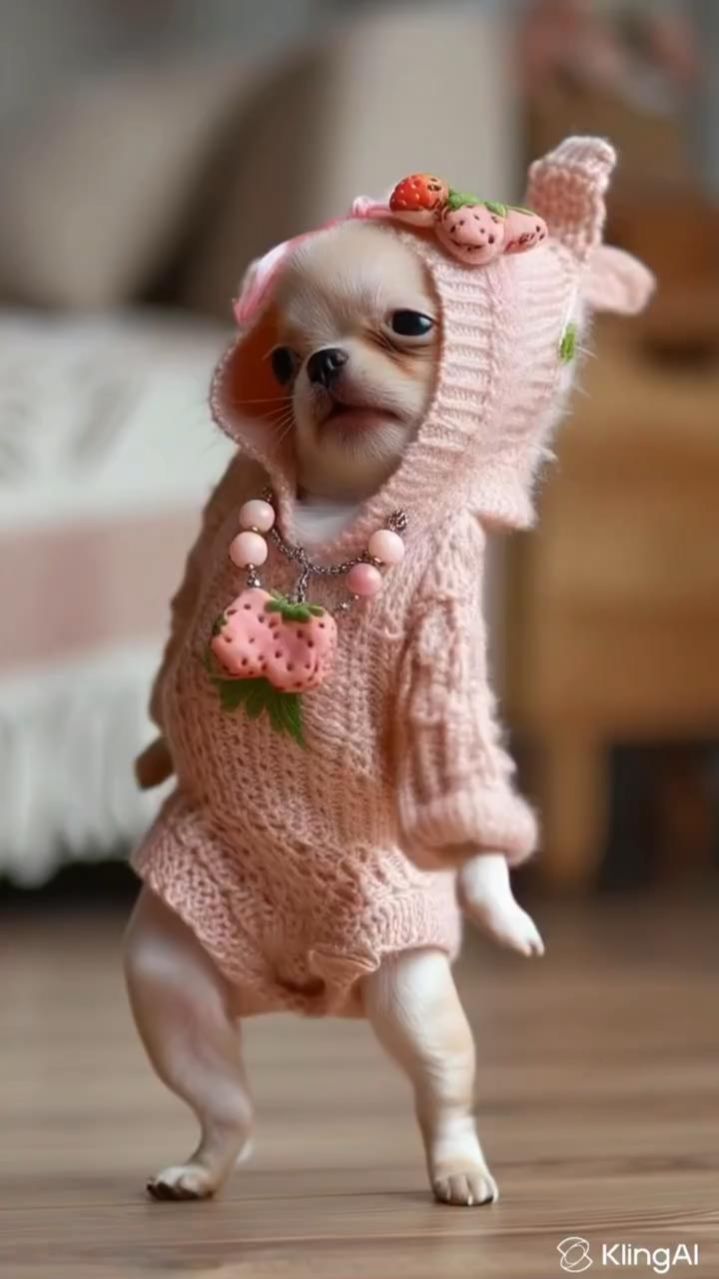 Чихуахуа зажигательно танцует