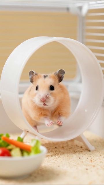 Смешной хомяк на беговой дорожке хомяк животные веселье