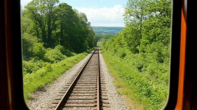 Бесконечный путь: железная дорога уходящая в лето 2 часа равномерного стука для сна