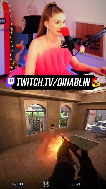 ЛЮТЫЙ АИМ  ДИНА БЛИН играет турнир по КС на 10 миллионов Dinablin