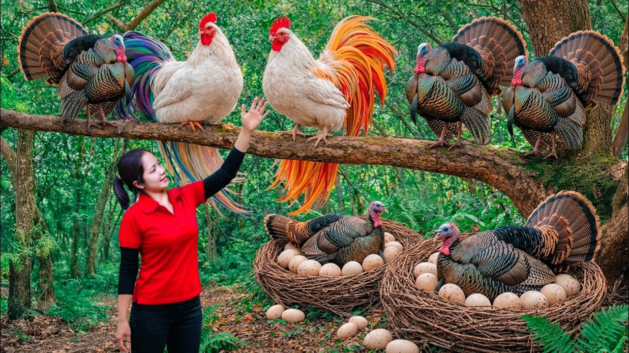 Соберите более 1000 индюшачьих и утиных яиц в дикой природе и продайте на рынке  повседневная жизнь
