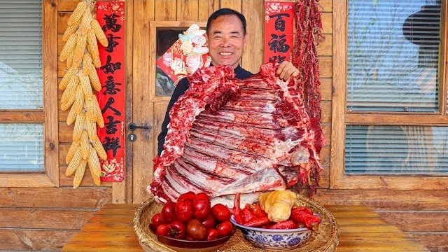 Рецепт говяжьих ребрышек с большим количеством маринованного перца чили. Кухня Китая