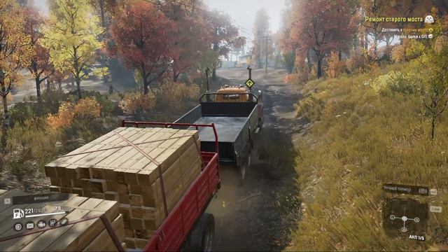 SnowRunner Высокое напряжение начало игры найти вышку ремонт моста найти гараж