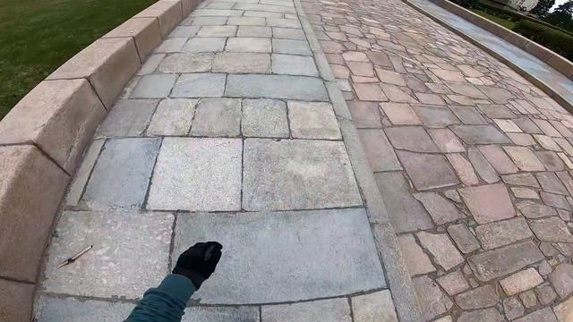 Катаем на роликах с кайтом у МГУ