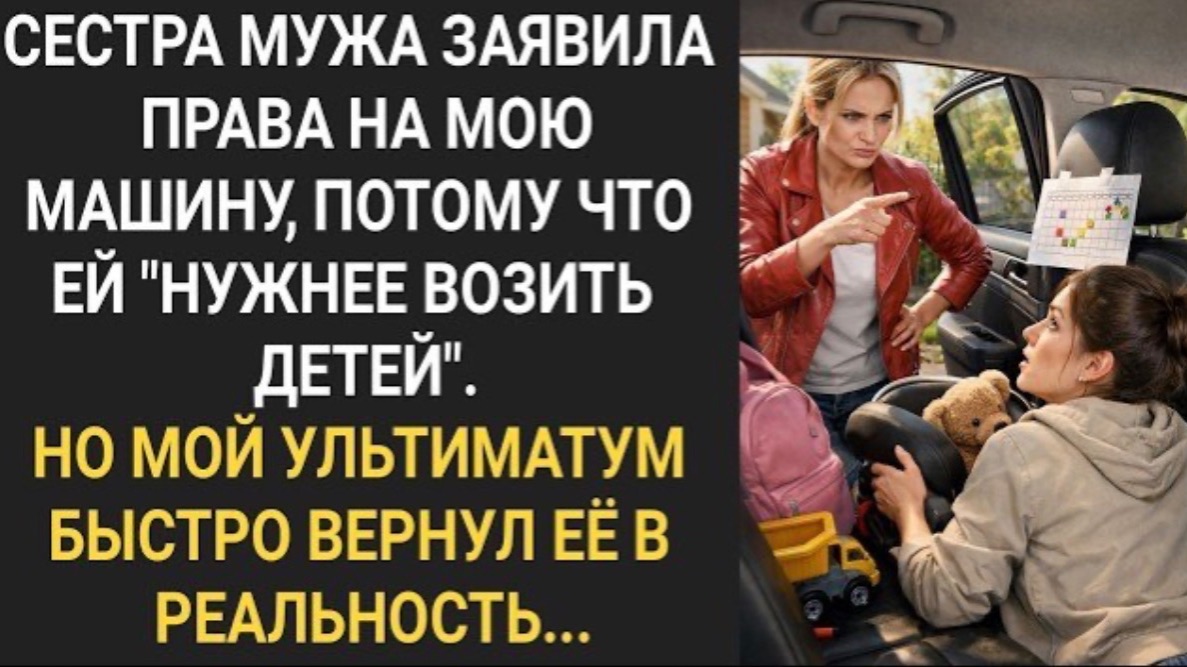 Сестра мужа заявила права на мою машину потому что ей нужнее возить детей!