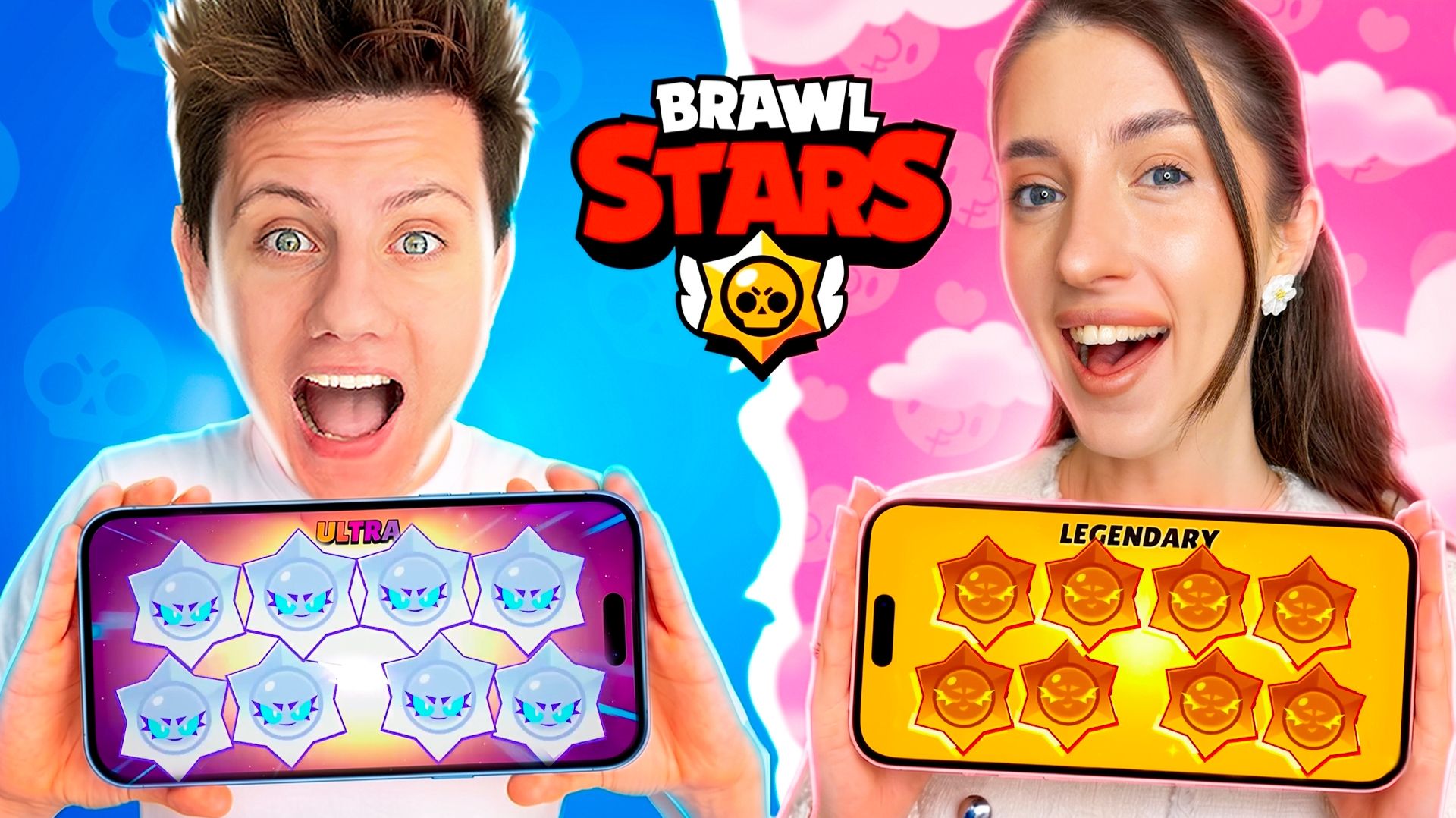 БИТВА 1000 ХАОС ДРОПОВ в БРАВЛ СТАРС  ПАРЕНЬ Vs ДЕВУШКИ!