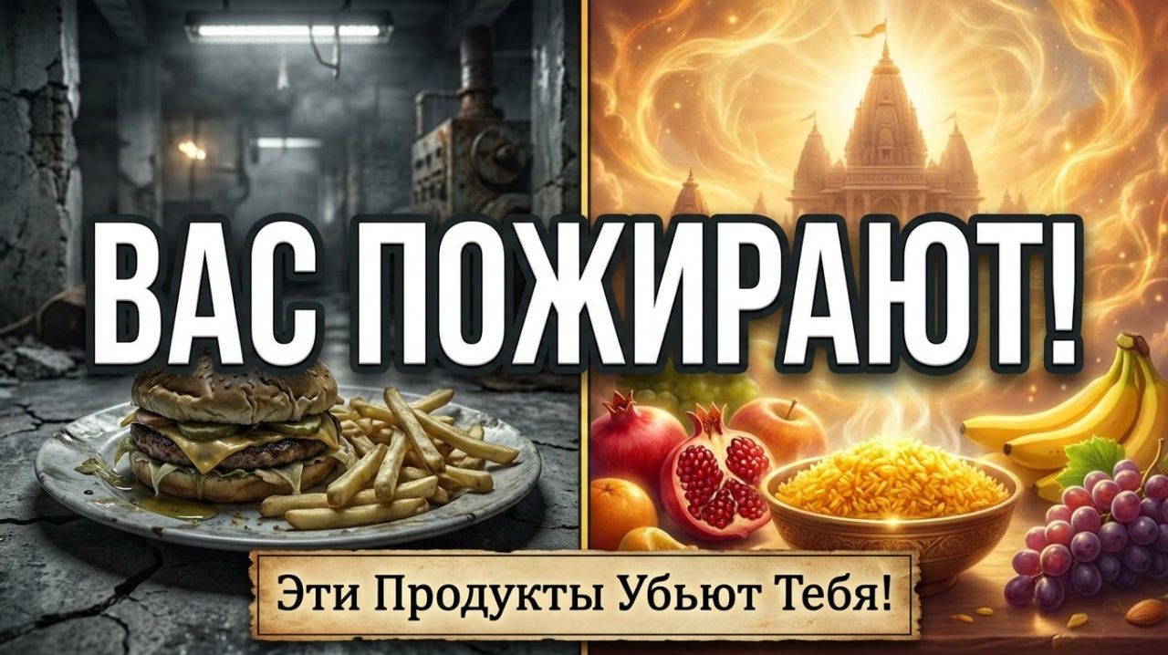 Твой Ужин ПОЖИРАЕТ ТЕБЯ. Веды о Том КАК ПИЩА Стирает Вашу ОСОЗНАННОСТЬ. 