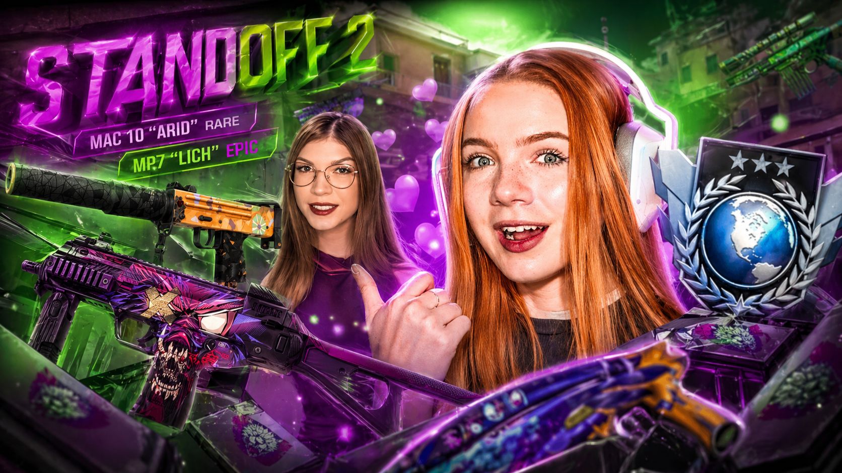 ЖЕНСКИЕ НАПАРНИКИ но ИГРАЕМ ТОЛЬКО С СКИНАМИ  ИЗ НОВОГО PREY КЕЙСА в STANDOFF 2