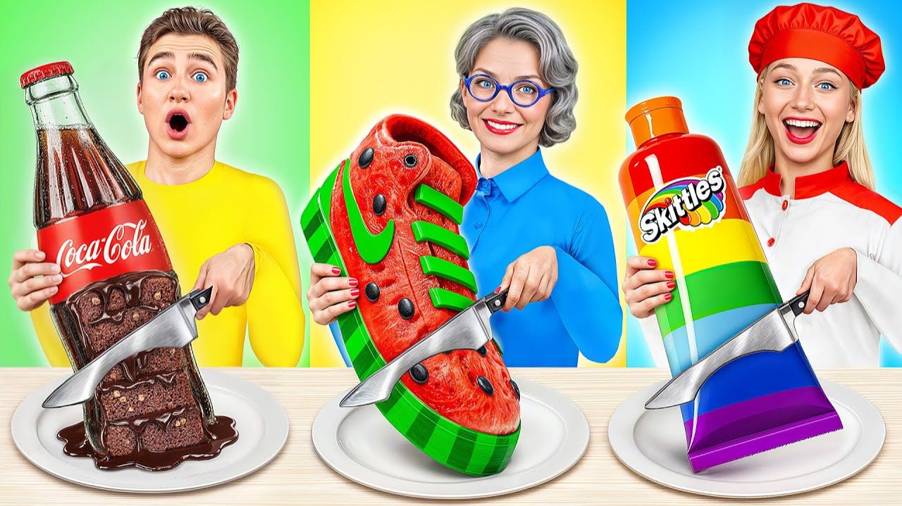 Кулинарный Челлендж Я против Бабушки Вкусные Рецепты с Едой