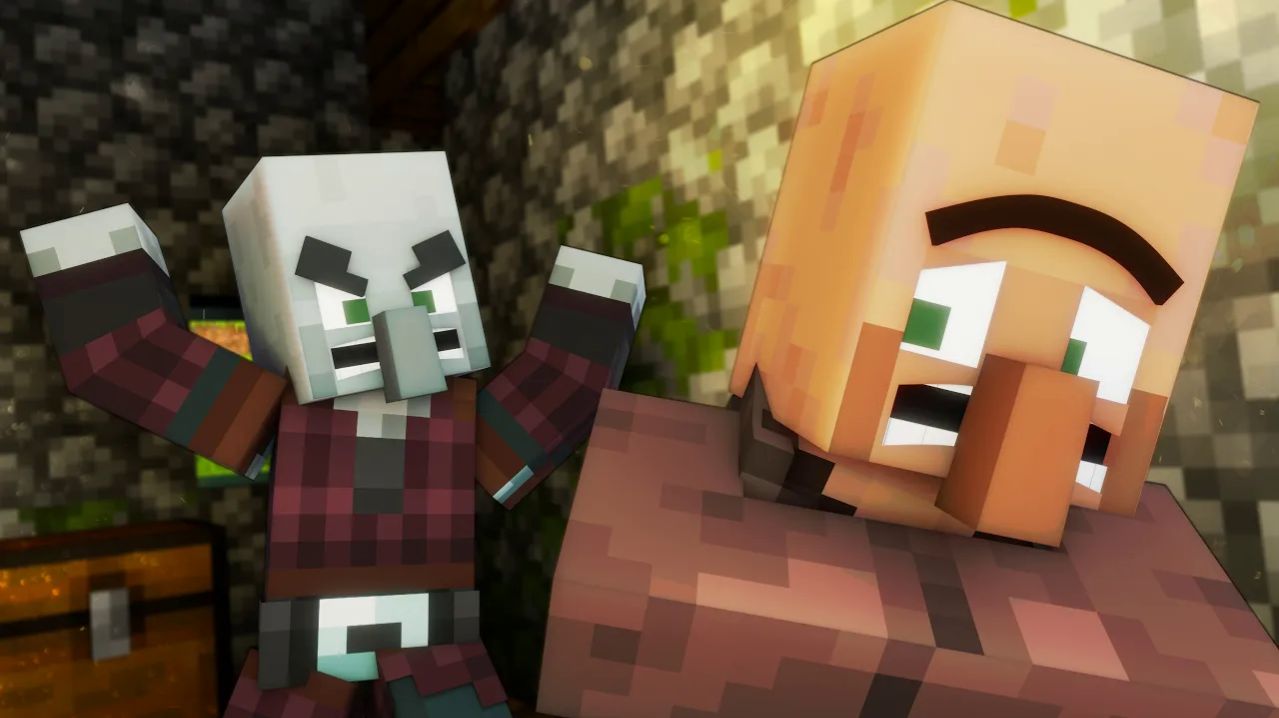 Драма в шахте: житель в ловушке разбойника Майнкрафт