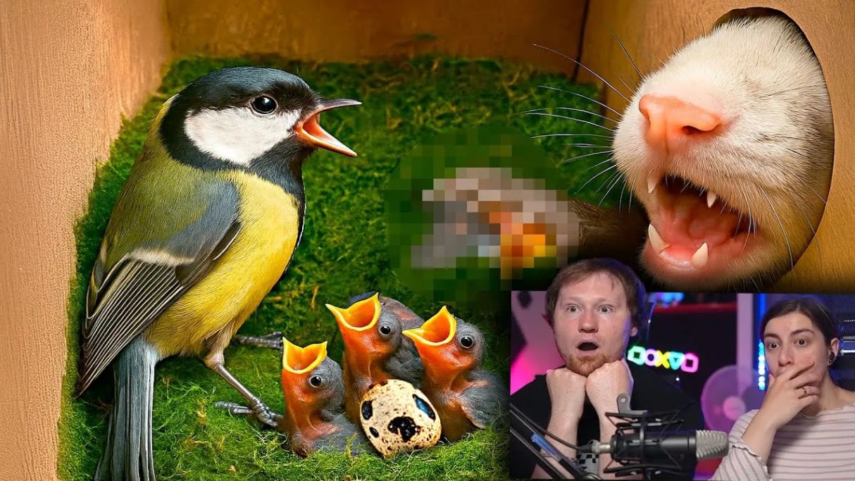 ГНЕЗДО С ПТЕНЦАМИ БЫЛО АТАКОВАНО ХИЩНИКОМ _ РЕАКЦИЯ на SlivkiShow