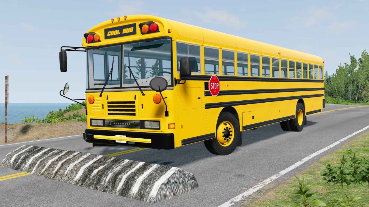 Грузовики и Автобусы против лежачего полицейского  BeamNG.Drive  мультики про машинки. Мультик