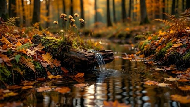 Лесной ручей  Журчание воды и пение птиц для сна и релаксации