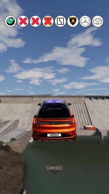 Какая машинка допрыгнет и остановится?  Проверка тормозов! 