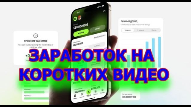 ЗАРАБОТОК БЕЗ ВЛОЖЕНИЙ НА ПРОСМОТРЕ КОРОТКИХ ВИДЕО