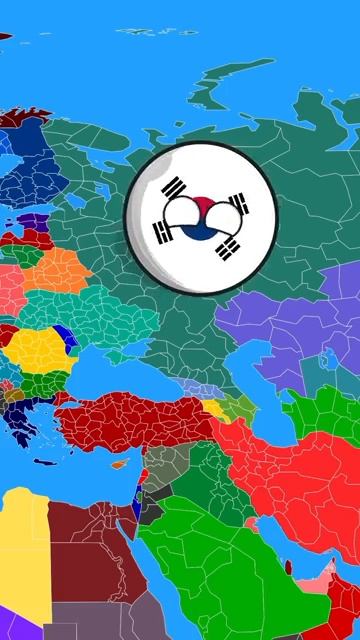 Что если бы Южная Корея и Россия поменялись местами Countryballs кпоп бтс россия анимация