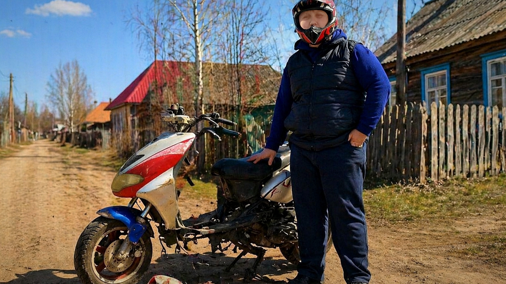 САНЯ ЛЮТЫЙ РАЗДОЛБАЛ СВОЙ НОВЫЙ МОТИК