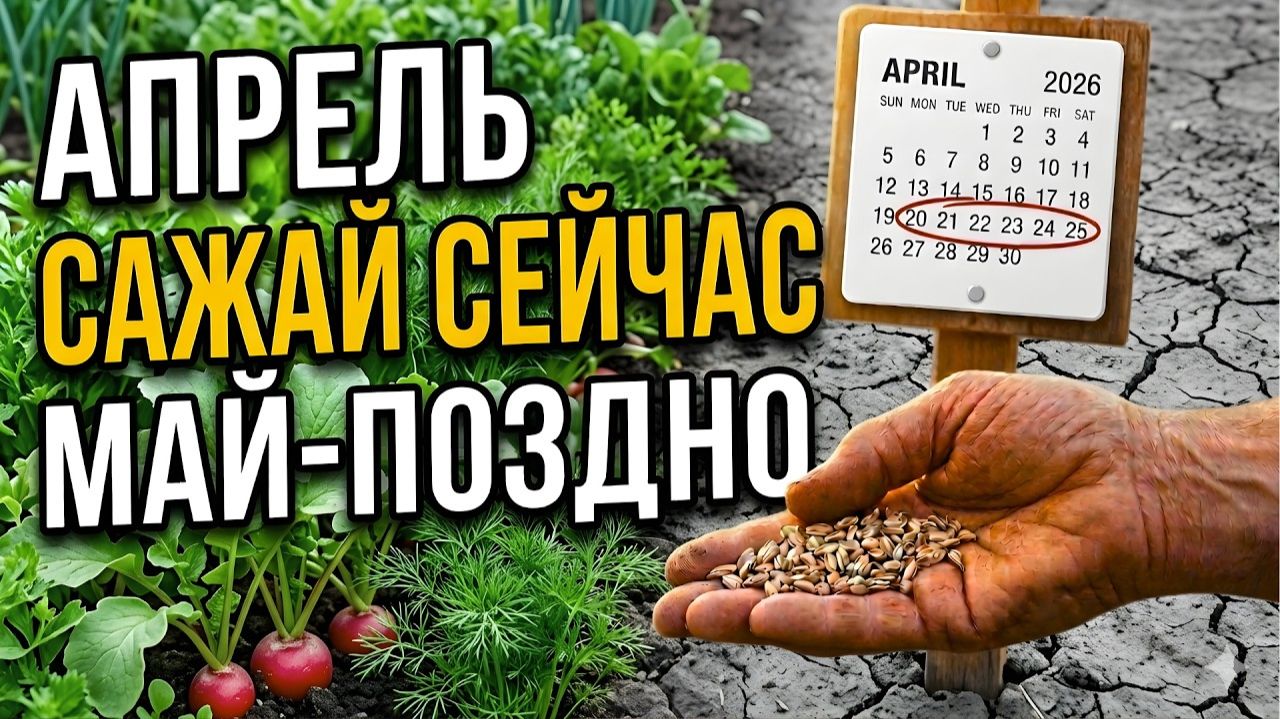 Ждёте маяпотеряете урожай! Что сеять ПРЯМО СЕЙЧАС в апреле для ранней зелени