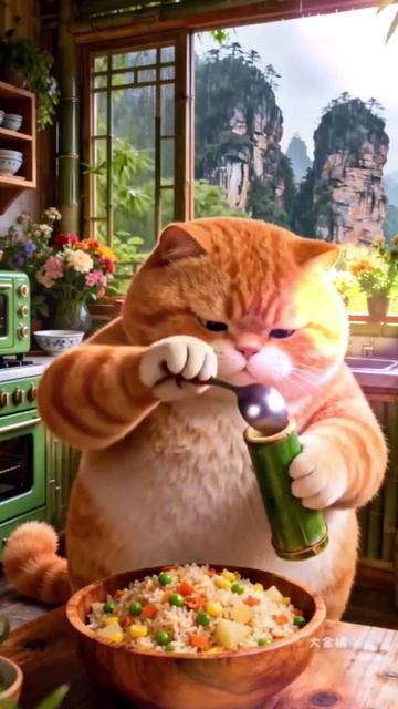 Угощение для друзей от пушистого гурмана готово.