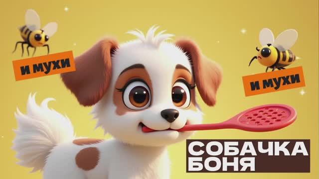 УМНАЯ СОБАЧКА БОНЯ И МУХИ 