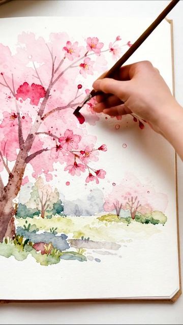 Весенние цветы в акварели акварель рисование искусство