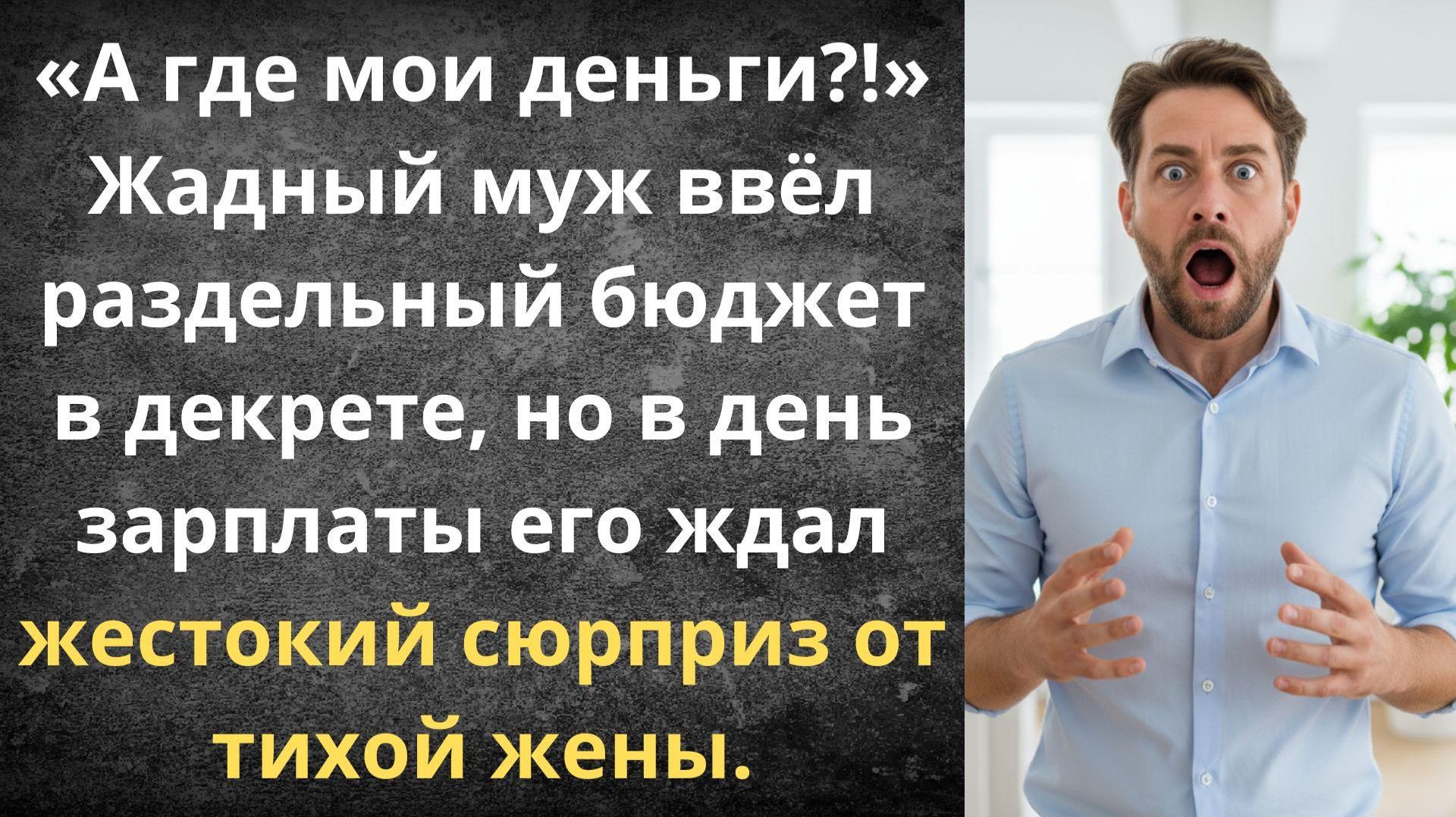 Жадный муж нарвался на алименты  Истории из жизни