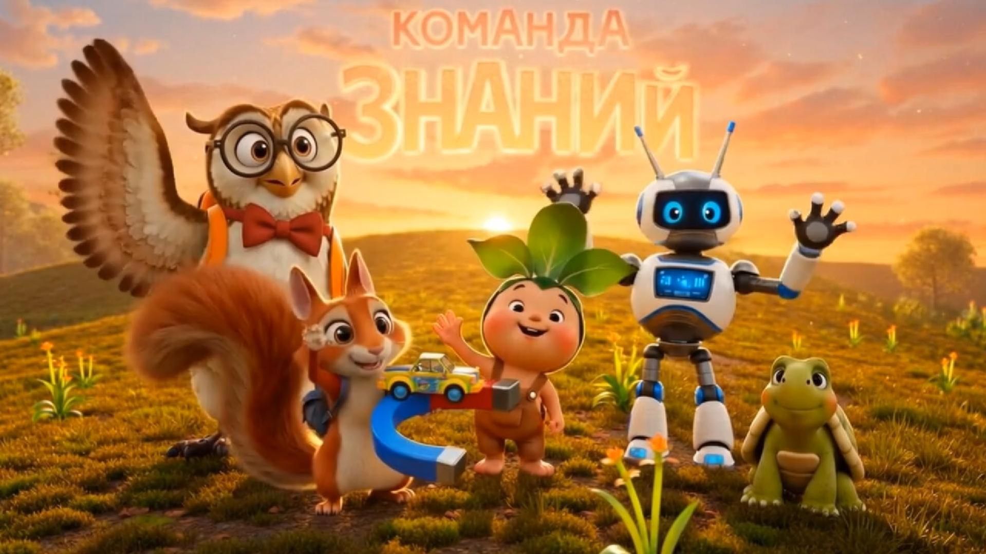 Команда Знаний  Магнитное приключение  Развивающий мультфильм для детей