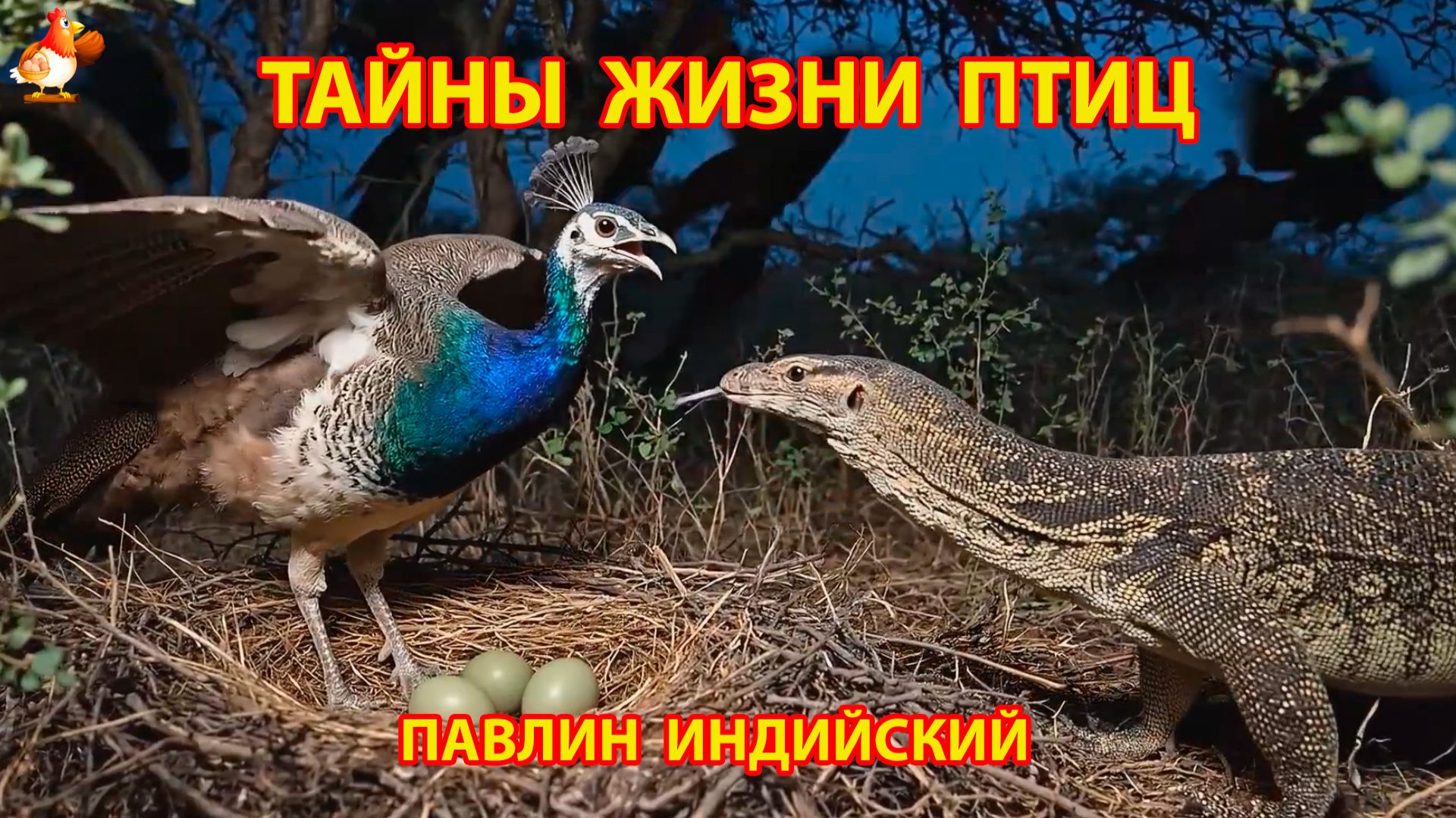 Тайны жизни птиц в природе   Павлин индийский