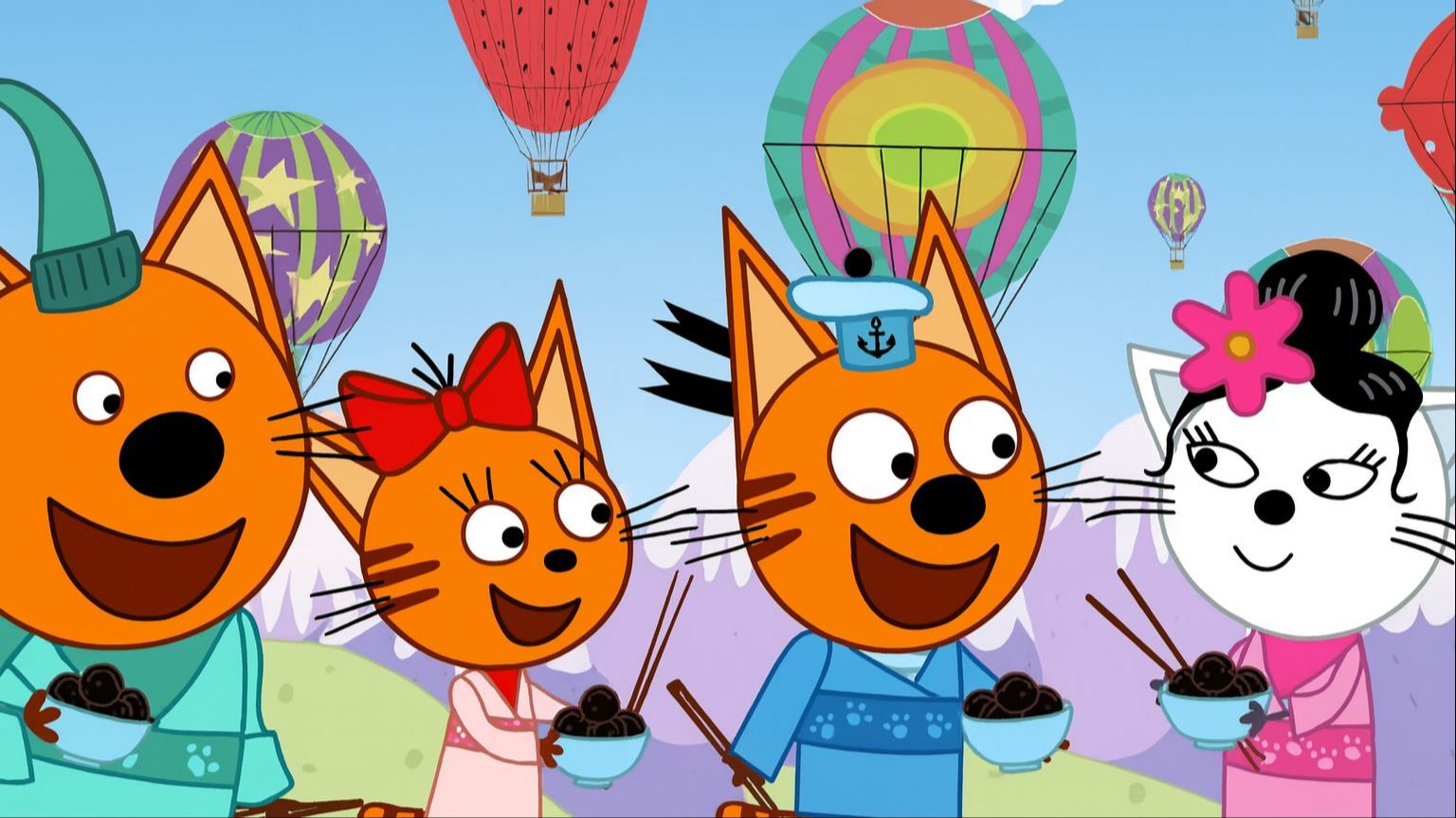 Три кота - мультфильм  Мультики три кота смотреть  Сборник серий мультиков три кота