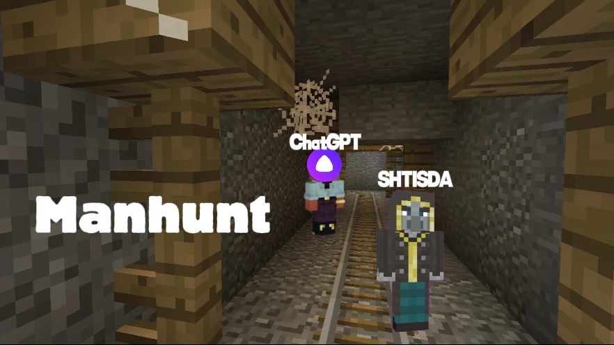 Minecraft  Manhunt But The Hunter Of ChatGPT