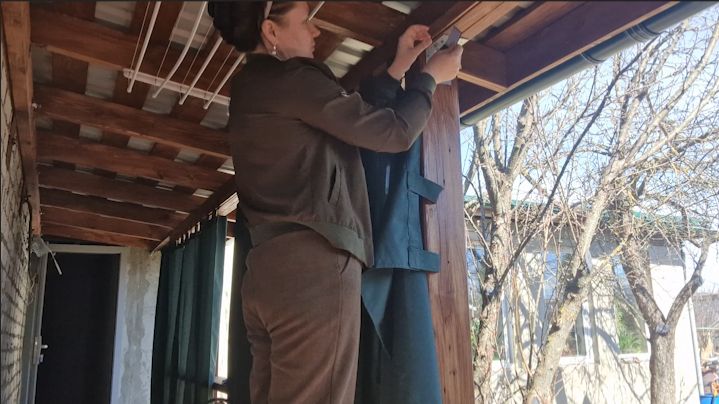 Уличные шторы. Наряжаю нашу веранду.