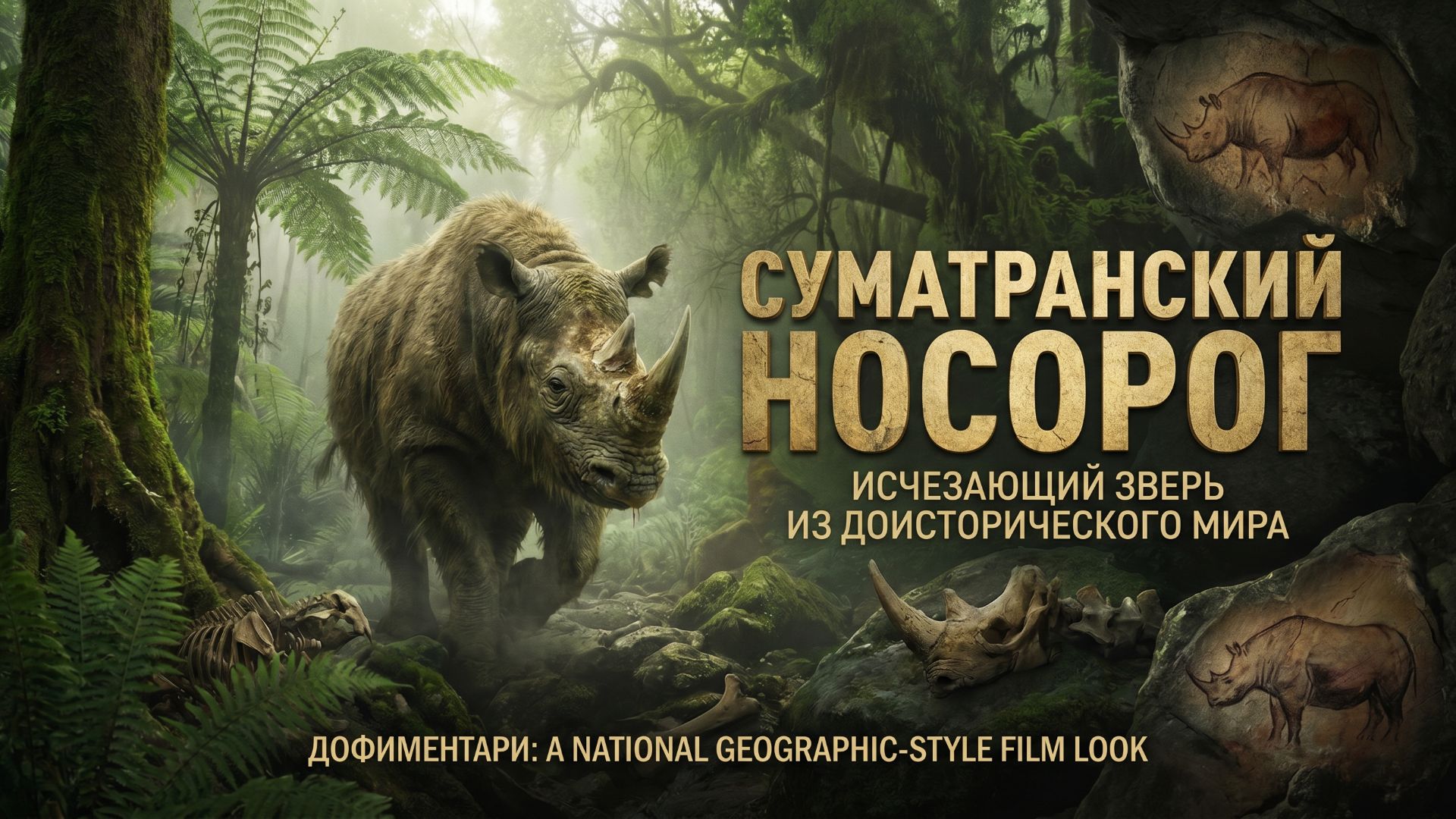 Суматранский носорог - исчезающий зверь из доисторического мира