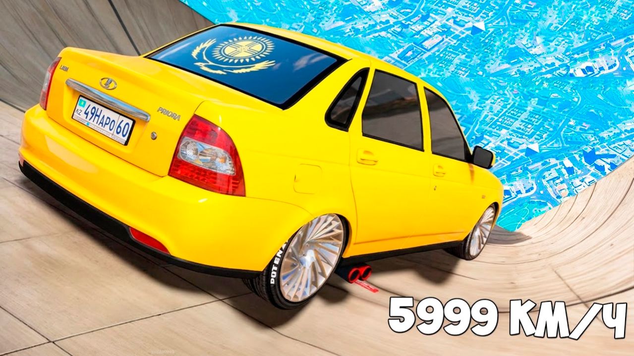 Спуск с горы без тормозов на чит тачках в ГТА 5! Эксперимент в GTA 5 Online