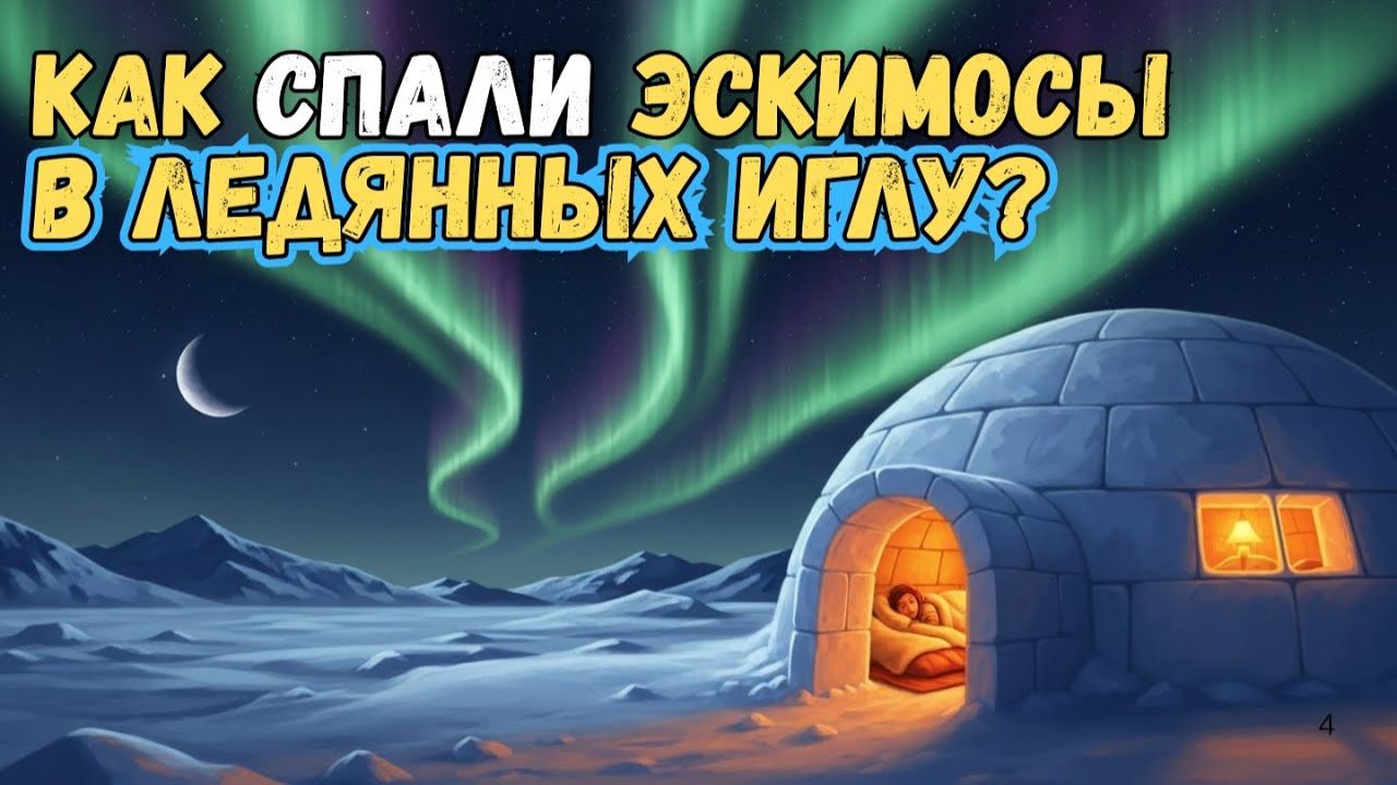 Сон в снежном доме Как эскимосы спали при -50C  Лекция для сна
