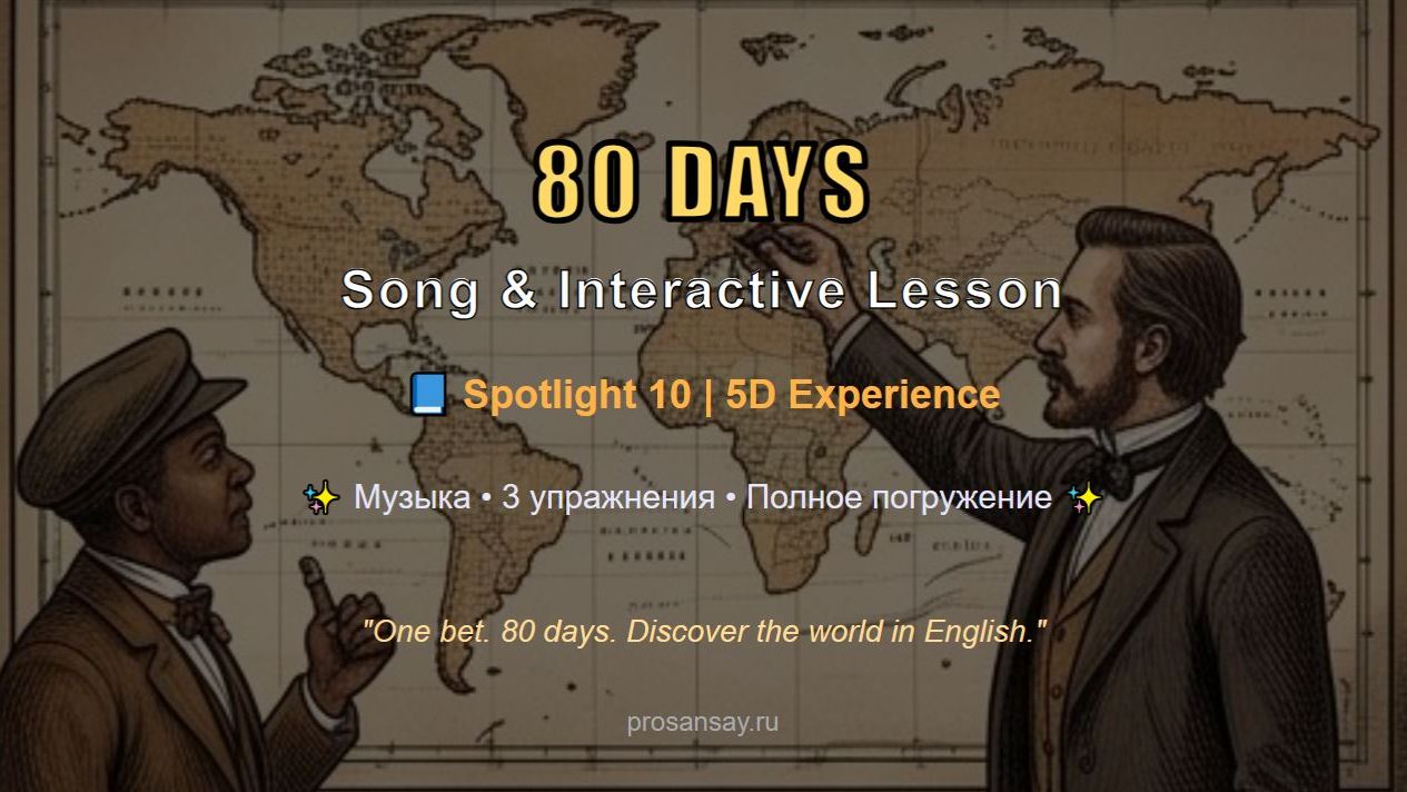 SPOTLIGHT 10  5D  - Вокруг света за 80 дней. Музыкальный урокупражнения - ответы